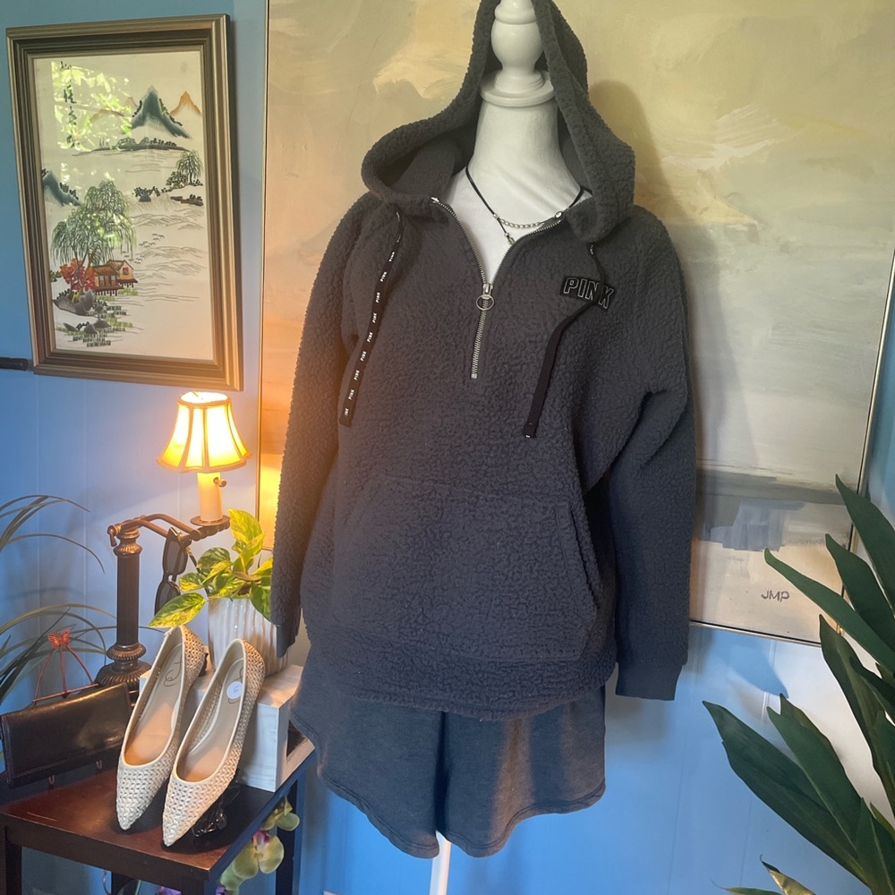 Victoria's Secret Dark Gray Fleece Women's Hoodie